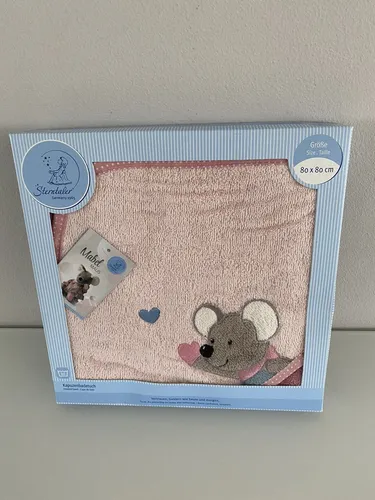 Sterntaler Kaputzen Badetuch 80x80cm Maus Mabel - 7102001 Neu
