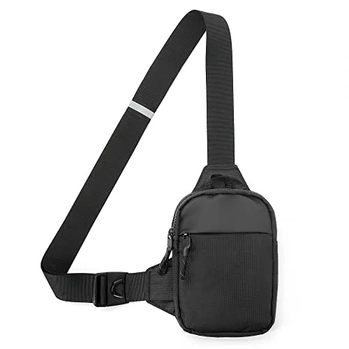 Schultertasche Heren/Damen, Mini Sling Chest Crossbody Brusttasche, Wasserdicht Umhängetasche Crossbag für Reise, Wandern, Radfahren, Laufen, Läufer, Workout