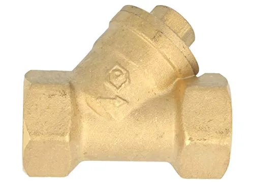 Schrägsitz-Schmutzfänger 1/2 Zoll Innengewinde - messing blank