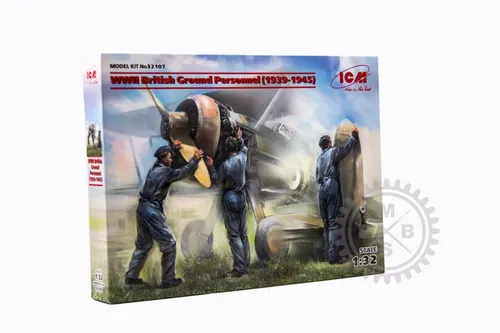 WWII British Ground Personnel (1939-1945) (3 Figurs) / 1:32 - ICM