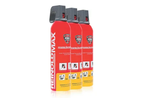 Waidmeister Feuerlöschspray Premium Feuerlöschspray – 750ml – Stopfire – Autofeuerlöscher, (3-St) Feuerlöschspray Fettbrandlöscher Brandklasse A F Löscher