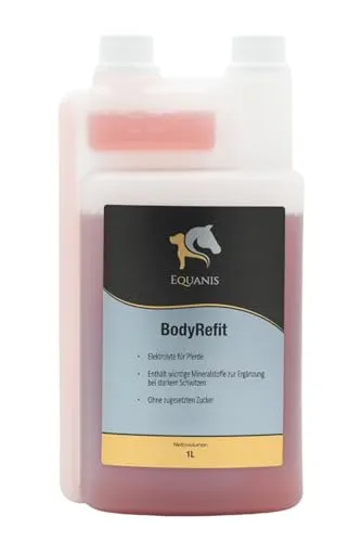 Equanis BodyRefit - Elektrolyte für Pferde in Premium-Zusammensetzung. Kann einen Elektrolytmangel nach starken Schwitzen vorbeugen. Mit RoteBeete anstatt Zuckerzusätze