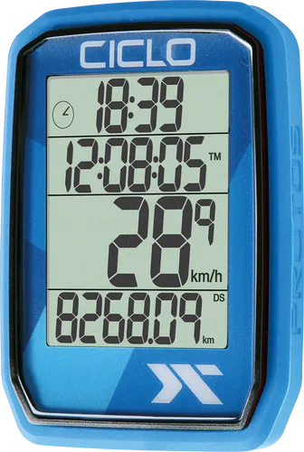 BIKE PROTOS105BL - Fahrrad-Computer mit 5 Funktionen, blau