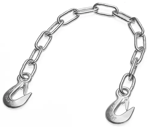 fetra Gliederkette mit 2 Karabinerhaken 4708 - Ketten & Kettennotglieder - Robuste Gliederkette als Abrutschsicherung, ideal für sicheres Abschleppen und Transportieren.