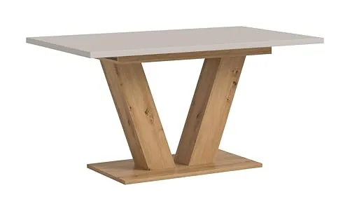 xonox.home Esstisch Motion Artisan Eiche Nachbildung - Moderner Esstisch mit ausziehbarer Tischplatte von 150-190 cm, ideal für gemütliche Esszimmer. Das trendige V-Fußgestell sorgt für Stabilität und Eleganz. Holen Sie sich Stil und Funktionalität in Ihr Zuhause!