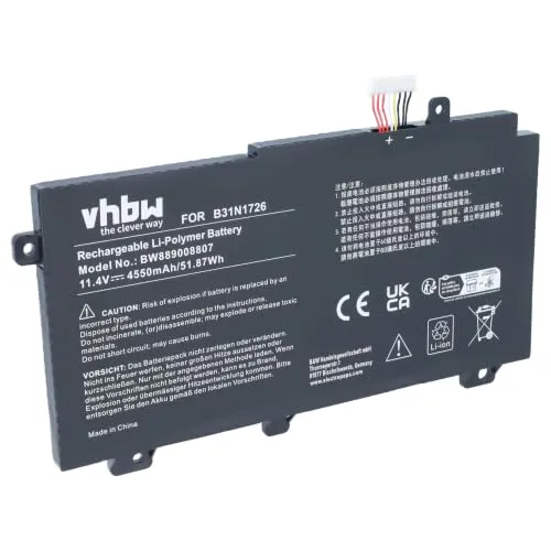 vhbw Akku kompatibel mit Asus ROG STATION PX505GD-BQ106R, PX504GD-EN142R | Notebook (4550 mAh, 11,4 V, Li-Polymer)