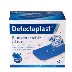 OMC nv Detectaplast Universal Pflaster, detektierbar, HACCP-konforme Wundpflaster für die Anwendung in der Lebensmittelindustrie, Maße 50 x 72 mm, 50 Stück 8144