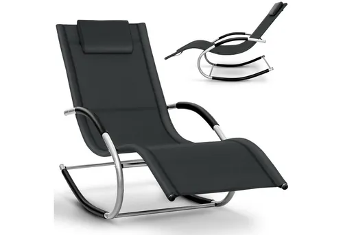 tillvex Gartenliege Relaxliege – Wetterfeste Schaukelliege mit 150 kg Belastung