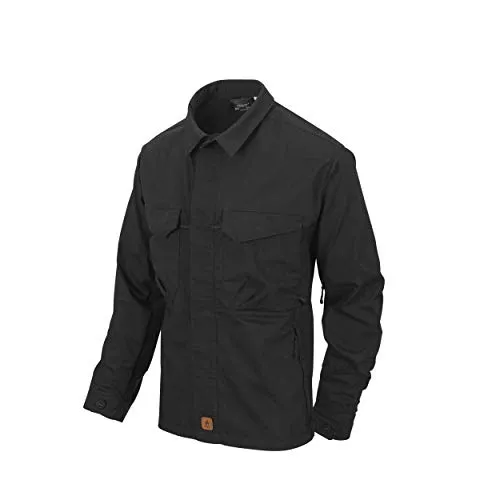 Helikon-Tex Woodsman Shirt schwarz XL - Blusen mit elastischen Einsätzen für optimalen Tragekomfort und verstärkten Ellenbogen, ideal für Outdoor-Aktivitäten und vielseitige Einsatzzwecke.