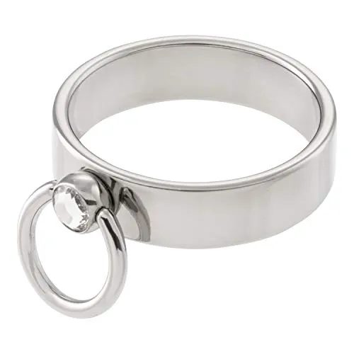 meditoys Ring der O mit Swarovski Crystal - Hochwertiger Titanring für Damen, verziert mit original Swarovski