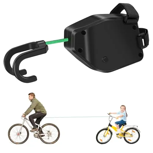 Pmueuff Fahrrad Abschleppseil für Kinder, 2.5M Nylon Traktionsseil, Automatisch Einziehbares Fahrrader Abschleppseil, Tragfähigkeit 500 lbs für Kinder MTB Bike