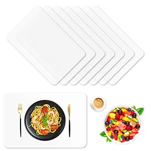 Stück Tischset Transparent, tischsets abwaschbar weiß, Esstisch Platzset Kunststoff, rutschfest, Antifouling, Hitzebeständiges Filet-Tischset, Geeignet für Zu Hause Küche Restaurant, 43 * 28cm 8