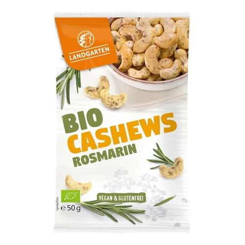 Landgarten Bio Cashews, Rosmarin, 50g, 2er Pack (2)