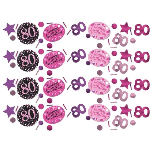 KONFETTI 80 GEBURTSTAG SPARKLING PARTY STREUDEKO DEKO 34 GRAMM NEU OVP