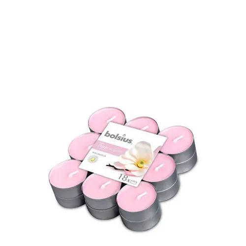 Bolsius Duft-Teelich.Alu 4h Magnolie 18 Stück in beige von Teelicht-Windlicht