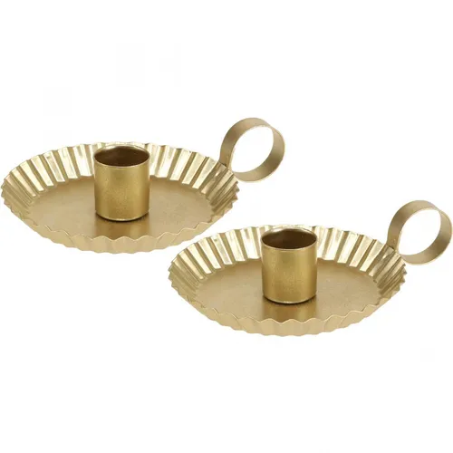 Kerzenständer Metall Vintage Gold 4er Set für Stabkerzen - Stilvolle Dekoration für besondere Anlässe, aus hochwertigem Metall gefertigt. Ideal für festliche Tischarrangements und stimmungsvolle Beleuchtung.