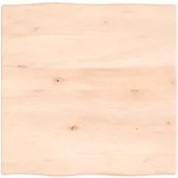vidaXL Handgefertigte Tischplatte aus Eichenholz, 60x60cm mit Baumkante - Esszimmertischplatte aus massivem Eichenholz, handgefertigt mit einzigartiger Baumkante. Ideal zur Auffrischung von Tischen, unbehandelt für individuelle Gestaltung.