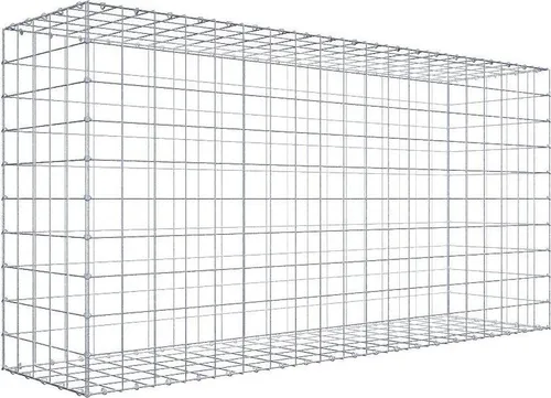 Gabione 200 cm x 100 cm x 50 cm - Stabil und Vielseitig - Gabionen für kreative Gartenprojekte, aus langlebigem galvanbeschichtetem Draht mit hoher Zugfestigkeit und stabilen Schweißpunkten. Ideal für individuelle Gartenlösungen.