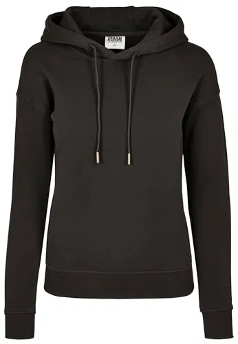 Urban Classics Ladies Organic Hoody - Kuscheliger Kapuzenpullover für Damen in Schwarz - Kapuzenpullover für Damen aus hautfreundlicher Bio-Baumwolle, mit weichem Brushed Fleece innen. Ideal für lässige Looks und Komfort im Alltag. Entdecke mehr angesagte Streetwear im URBAN CLASSICS Brand Store!