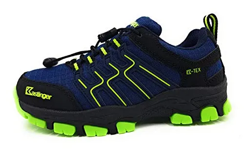 Kastinger Farrer 2 Kinderschuhe Jungen - Outdoor Halbschuhe in Blau - Wanderschuhe mit wasserdichter K-TEX-Membran und herausnehmbaren Einlegesohlen, ideal für aktive Kinder und abenteuerliche Ausflüge.