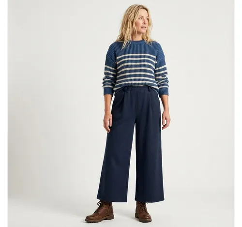 OriginalYou Culotte Stoffhose Damen Stretch Culotte Hose mit weitem Bein Middle Waist, mit elastischem Bund