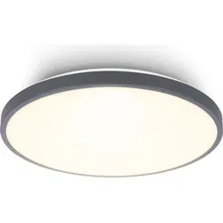 LED Deckenlampe Wohnzimmer Warmweiß mit Dekorblende in grau von Briloner