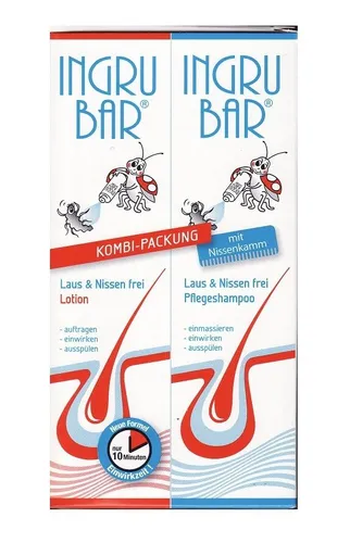 Ingrubar Läuse-Shampoo 150ml + Lotion 150ml Läuse Laus & Nissen frei