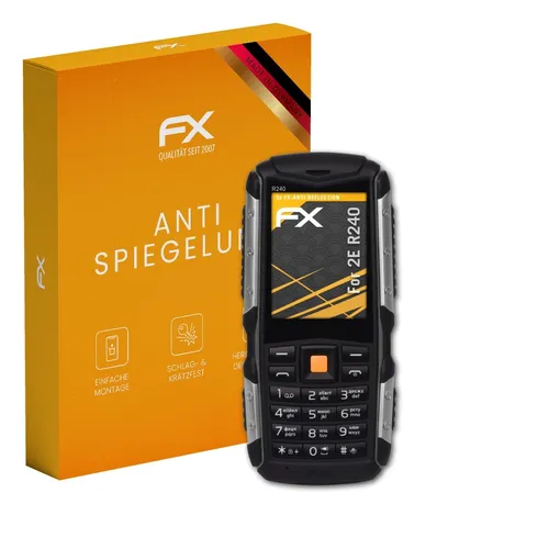 atFoliX 3x Displayfolie für 2E R240 Schutzfolie matt&stoßfest Folie