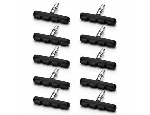 BAYLI V-Brake 10 Stück Fahrrad Bremsen Set für Shimano, 5 Paar Bremsschuhe schwarz