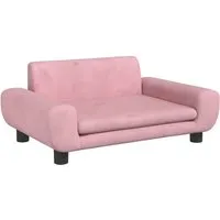 vidaXL Hundebett, Rosa Samt Hundesofa für kleine Hunde - Hundebett aus weichem Samt mit dickem Schaumstoff für höchsten Komfort; ideal für kleine Hunde und Katzen, stilvolles Design für jedes Zuhause.