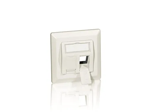 Equip RJ45-Rahmenset 2xRJ45 Unterputz perlweiß Polybeutel