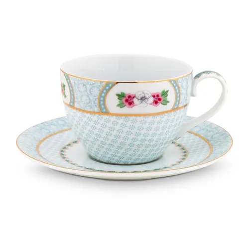 Pip Studio Tasse & Untertasse Blushing Birds |  weiss