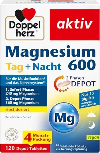 Doppelherz Magnesium 600 Tag und Nacht 2-Phasen-DEPOT