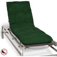 Beautissu Polsterauflage Flair RL für Sonnenliege - Hochwertige Sitz-Polsterauflage (190x60x8cm) in dunkelgrün, ideal für optimalen Komfort beim Entspannen im Freien.