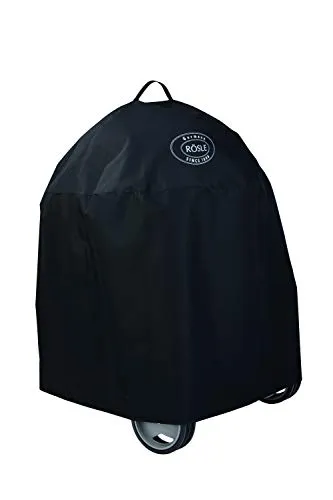 RÖSLE Holzkohle-Kugelgrill Abdeckhaube No.1 Sport F50 & Belly F50 - Grillabdeckungen: Hochwertige, wasserdichte Schutzhülle aus 100% Polyester mit Klettverschluss für optimalen Witterungsschutz und stilvolle Aufbewahrung.