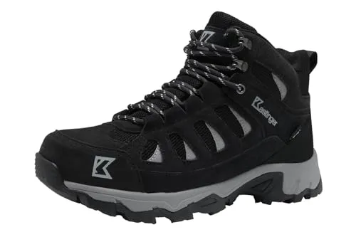 Kastinger Unisex LADSCHUR MID KTX Wanderschuh, Raven, 47 EU - Robuster Wanderschuh für Outdoor-Enthusiasten mit K-TEX-Membran für Wetterschutz und K-CELL Einlegesohle für optimalen Tragekomfort und Atmungsaktivität.