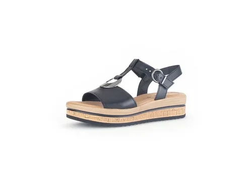 Gabor Damen Plateausandalen – Bequeme Sommerschuhe mit dicker Sohle - Moderne Plateausandalen aus Rau- und Glattleder, ideal für den Sommer. Mit flachem Absatz und komfortabler Passform sind sie perfekte Freizeitschuhe für jeden Anlass.