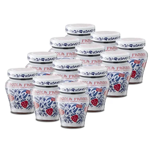 Food-United ERDBEEREN in Sirup 12x230g FABBRI Fragola-Eis-Creme-Cocktails