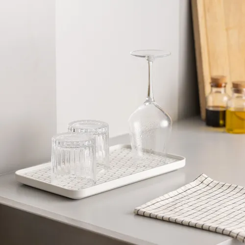 2x Abtropfmatte Abtropfgestell Ablage für Geschirr Abtropfständer Abtropfschale