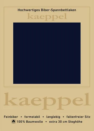 Kaeppel Spannbettlaken Biber, blau in blau von Kaeppel