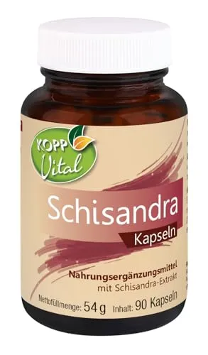 KOPP Vital® Schisandra Kapseln | 90 Kapseln | 54 g | Schisandra-Extrakt | Beerentraube | Fünf Geschmäcker | ohne Gentechnik | Vegan | chinesischen Medizin