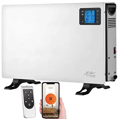 Sichler WLAN-Konvektor-Heizung 2.000 W - Heizgeräte mit App- und Sprachsteuerung, ideal für flexibles Heizen und komfortable Temperaturregelung in jedem Raum.
