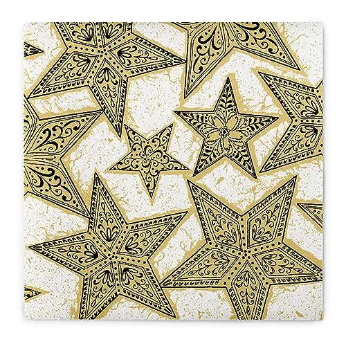Sovie HORECA Weihnachtsserviette GITTE (Gold-Schwarz) aus Linclass® Airlaid, Stoffähnliche Serviette Weihnachtsmotiv, ideal für Adventszeit & Weihnachtsfeiern, 40x40cm, 50 Stück
