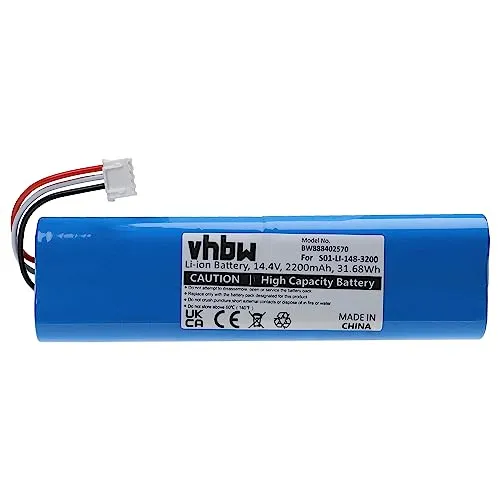 vhbw Akku kompatibel mit Ecovacs Deebot Ozmo 960, 937, 905, 920, 901, 930, 900 Staubsauger (2200 mAh, 14,4 V, Li-Ion)
