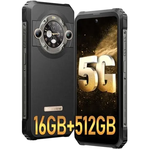 Blackview BL9000 5G Rugged Smartphone con Secondario Schermo, Dimensity 8020/2.6GHz Octa-core/24GB+512GB, 6.78'' FHD+/120Hz, 8800mAh/120W, 50MP+50MP, Android 13/WiFi6/NFC/Fingerprint/Dual SIM Telefono