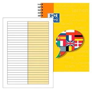 OXFORD Vokabelheft Lineatur 53 liniert DIN A5 Rand rundum, 48 Blatt, 1 St.