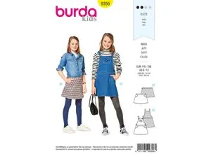burda Schnitt 9356 Rock/Latzrock für Kinder