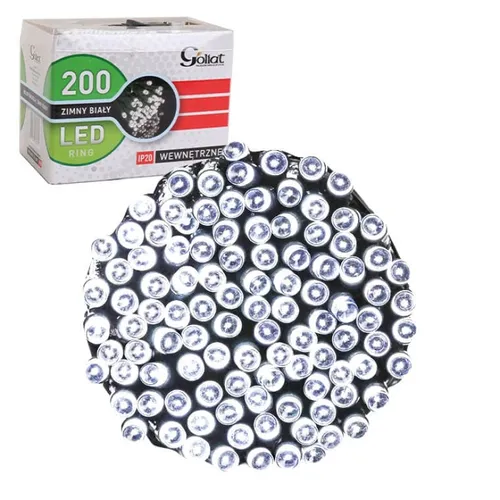 LED-Weihnachtsbaumbeleuchtung, 200 Lichter, Kaltweiß, für den Innenbereich, in e