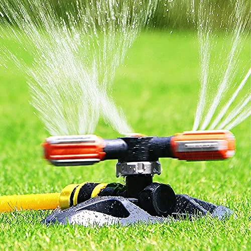Garten Sprinkler,Automatische 360 Grad Rotierende Rasen Wasser Sprinkler,3-Arm Sprenger Gardena Rotierende Sprinkler Sprenger für Bewässerungsanlagen für Rasen,Pflanzen,Blumen,Gemüse