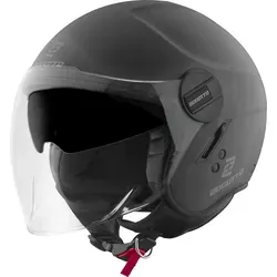 Bogotto Motorradhelm H595-1 SPN Jethelm mit Sonnenvisier - Motorradhelm mit integriertem Sonnenvisier, ideal für Stadtverkehr und kurze Ausfahrten. Schlichtes Design und herausnehmbares, waschbares Innenfutter sorgen für Komfort und Stil.